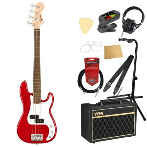 Squier Mini P Bass Laurel Fingerboard Dakota Red �G���L�x�[�X VOX�A���v�t�� ����10�_ ���S�҃Z�b�g