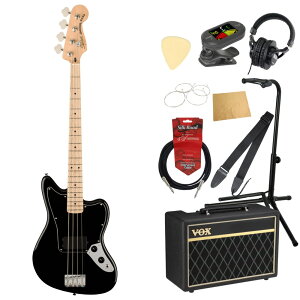 Squier Affinity Series Jaguar Bass H BLK エレキベース VOXアンプ付き 入門10点 初心者セット