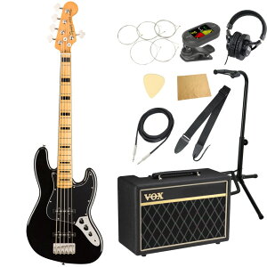 スクワイヤー/スクワイア Squier Classic Vibe '70s Jazz Bass V BLK MN 5弦 エレキベース VOXアンプ付き 入門10点 初心者セット