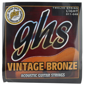 GHS VN-12L 12-String Vintage Bronze LIGHT 011-048 12AR[XeBbNM^[×3Zbg