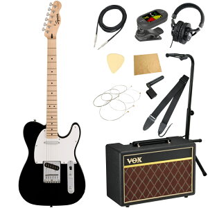 Squier XNC[ XNCA Sonic Telecaster MN BLK GLM^[ eLX^[ VOXAvt 11_ S҃Zbg