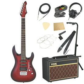 AriaProII MAC-STD Metallic Red Shade エレキギター VOXアンプ付き 入門11点 初心者セット
