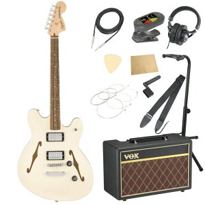 Squier XNC[ XNCA Affinity Series Starcaster Deluxe Laurel Fingerboard Olympic White GLM^[ VOXAvt 11_ S҃Zbg