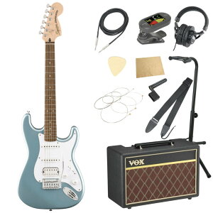 Squier XNC[ XNCA Affinity Series Stratocaster Junior HSS Laurel Fingerboard White Pickguard Ice Blue Metallic GLM^[ VOXAvt 11_ S҃Zbg