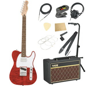 Squier XNC[ XNCA Affinity Series Telecaster FMT SH Laurel Fingerboard White Pickguard Crimson Red Transparent GLM^[ VOXAvt 11_ S҃Zbg