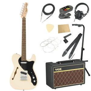 Squier XNC[ XNCA Affinity Series Telecaster Thinline Laurel Fingerboard Black Pickguard Olympic White GLM^[ VOXAvt 11_ S҃Zbg
