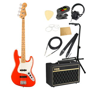 Fender tF_[ Player II Jazz Bass MN Coral Red GLx[X WYx[X VOXAvt 10_ S҃Zbg