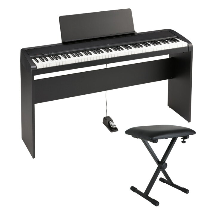 楽天市場】電子ピアノ KORG B2+ BK コルグ 88鍵盤 純正スタンド 椅子 
