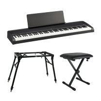 楽天市場】KORG 電子ピアノ B1 BK 88鍵 ブラック 専用スタンドセットの通販