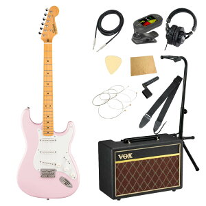Squier �X�N���C�A �X�N���C���[ Classic Vibe '50s Stratocaster HT MN Shell Pink �G���L�M�^�[ VOX�A���v�t�� ����11�_ ���S�҃Z�b�g