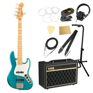 Squier XNCA XNC[ Classic Vibe Active '70s Jazz Bass V MN Ocean Turquoise 5 GLx[X VOXAvt 10_ S҃Zbg