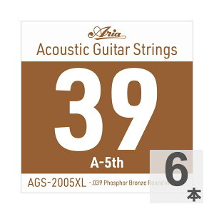 ARIA �A���A AGS-2005XL Extra Light .039W �A�R�[�X�e�B�b�N�M�^�[�p �o����×6�{