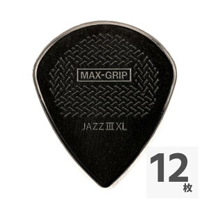 JIM DUNLOP �W���_�����b�v 581RXLS MAX-GRIP JAZZ III XL PICKS �X�e�B�b�t�H �M�^�[�s�b�N×12��