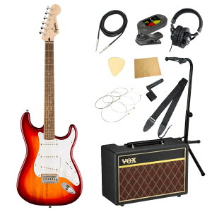 Squier �X�N���C�A �X�N���C���[ Sonic Stratocaster LRL Sienna Sunburst �G���L�M�^�[ VOX�A���v�t�� ����11�_ ���S�҃Z�b�g