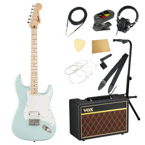 Squier �X�N���C�A �X�N���C���[ Sonic Stratocaster HT H MN Sonic Blue �G���L�M�^�[ VOX�A���v�t�� ����11�_ ���S�҃Z�b�g