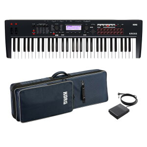 KORG KROSS2-61 DB �_�[�N�u���[ �����\�t�g�P�[�X���t�b�g�X�C�b�`�t���Z�b�g �~���[�W�b�N���[�N�X�e�[�V�����V���Z�T�C�U�[