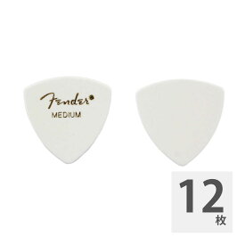 フェンダー ギターピック 12枚 セット ミディアム 346 Shape Classic Celluloid Picks Medium White Fender