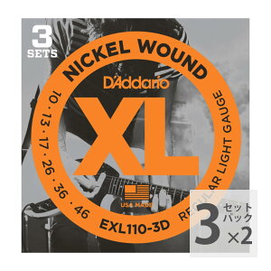 �_�_���I �y3�Z�b�g�p�b�N×2�z D'Addario 10-46 EXL110-3D Regular Light �G���L�M�^�[��