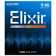 エリクサー ELIXIR 12027 NANOWEB Custom Light 09-46 エレキギター弦×3セット