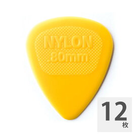 ジムダンロップ ギターピック×12枚 443R NYLON MIDI STD 0.80 JIM DUNLOP ジムダン