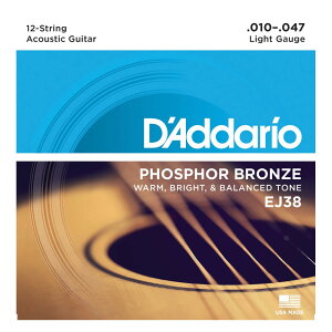 ダダリオ D'Addario EJ38/Light 12-String 12弦用アコースティックギター弦×5セット
