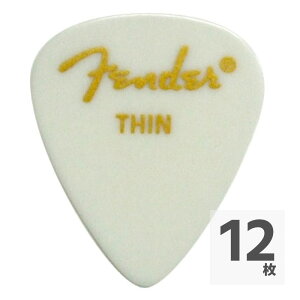 �t�F���_�[ Fender 351 Shape Classic Picks Thin White �M�^�[�s�b�N×12��