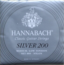 ハナバッハ クラシックギター弦 6セット HANNABACH Silver 200 MEDIUM/LOW TENSION シルバー200