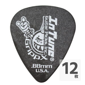 In Tune Guitar Picks DGP1-B88 GrippX-Xb 0.88mm Black M^[sbN×12
