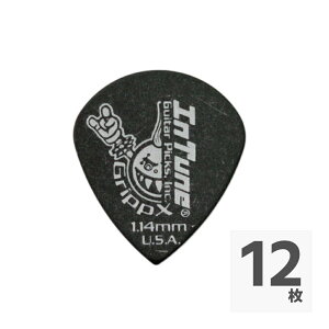 In Tune Guitar Picks DGP3-B114 GrippX-XJb 1.14mm Black �M�^�[�s�b�N×12��