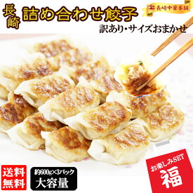 【5のつく日限定 10%OFFクーポン】餃子 詰め合わせ餃子 福袋 ぎょうざ 冷凍 長崎グルメ「工場直売 訳あり 餃子」 (約600g×3パック) ギョーザ ギョウザ 箱詰め 中華 点心 お取り寄せ【長崎中華本舗】