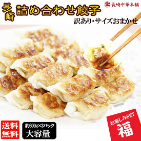 【半額 限定+100 スーパーセール】餃子 詰め合わせ餃子 福袋 ぎょうざ 冷凍 長崎グルメ「工場直売 訳あり 餃子」 (約600g×3パック) ギョーザ ギョウザ 箱詰め 中華 点心 お取り寄せ【長崎中華本舗】