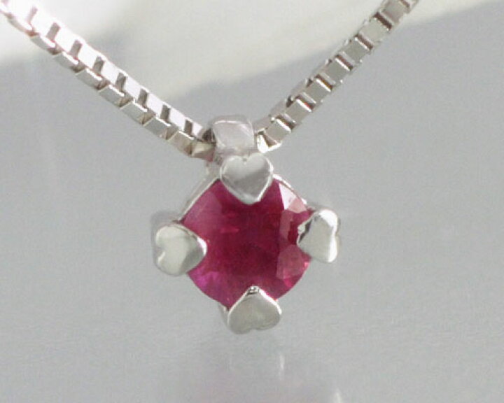 楽天市場】7月誕生石ネックレス ルビー ハート ネックレス ペンダント  
