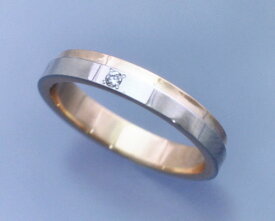 AI（アイ）プラチナ+K18ピンクゴールド コンビ ダイヤ リング/結婚指輪 「lumiere（ルミエール）」Lady's【送料無料】/製造オーダー品　約20日間納期