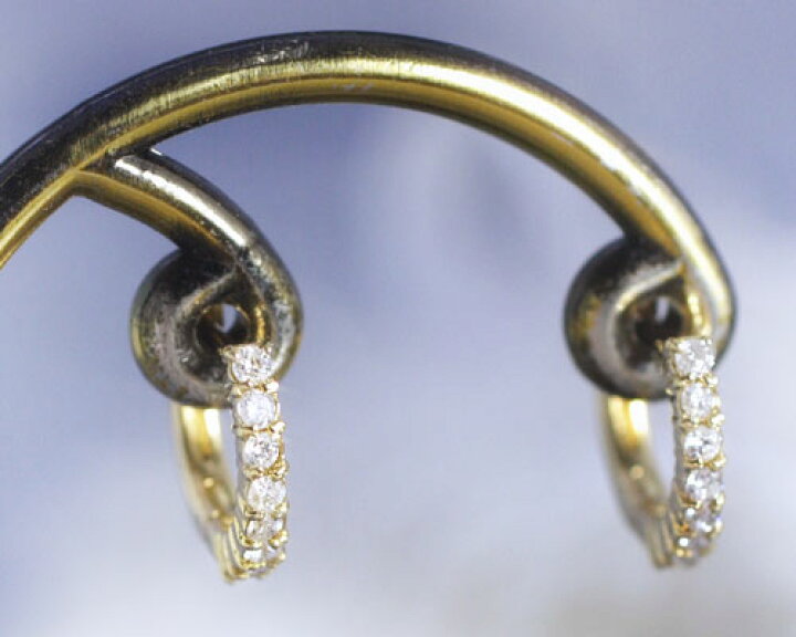 楽天市場】4月誕生石 ダイヤモンド0.2ct アイライン ピアス【K18 