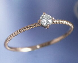 4月誕生石 ダイヤモンド 0.1ct リング（指輪）「フェミナリエ」 K10ピンクゴールド（K10PG） 国産 日本製/製造オーダー品　約20日間納期