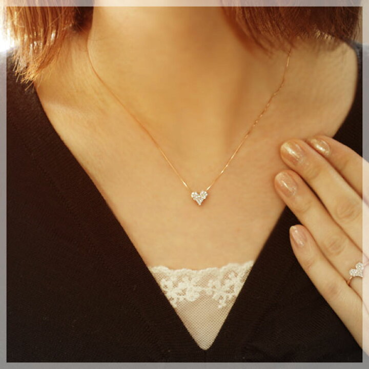 楽天市場】4月誕生石ネックレス ダイヤモンド0.15ct ネックレス 