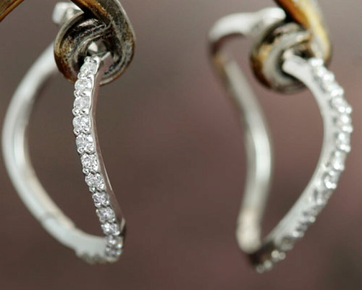 楽天市場】4月誕生石 ダイヤモンド 0.30ct ピアス フープピアス 
