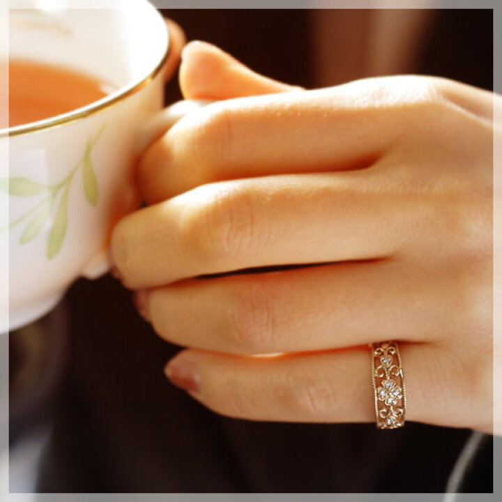 楽天市場】ピンキーリング 18k K18ピンクゴールド 18金 レディース  