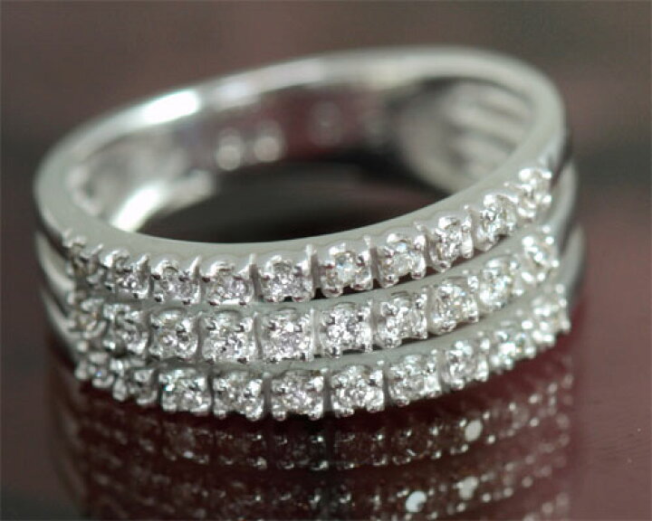 楽天市場】ピンキーリング 18k 4月誕生石 ダイヤモンド 0.20ct リング  