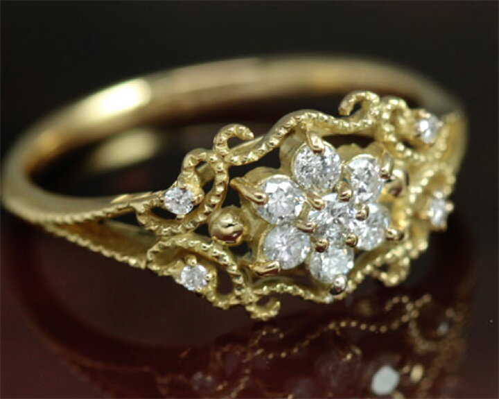 楽天市場】4月誕生石 ダイヤモンド 0.23ct リング（指輪）ロマネスク 