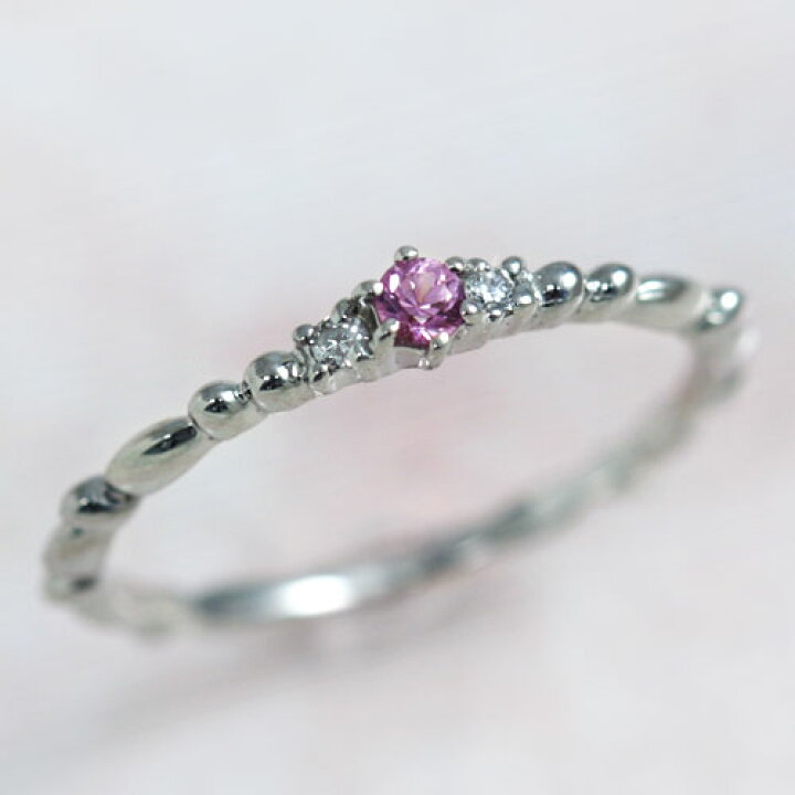 楽天市場 ピンキーリング 18k 9月誕生石 ピンクサファイア ダイヤモンド フランソワ リゼ 10k K10 K18 ホワイトゴールド ピンクゴールド Wg Pg Yg 指輪 リングサイズ マイナス号数対応 0号 1号 2号 3号 4号 5号 6号 7号 8号 9号 製造オーダー品 約日間納期 誕生石