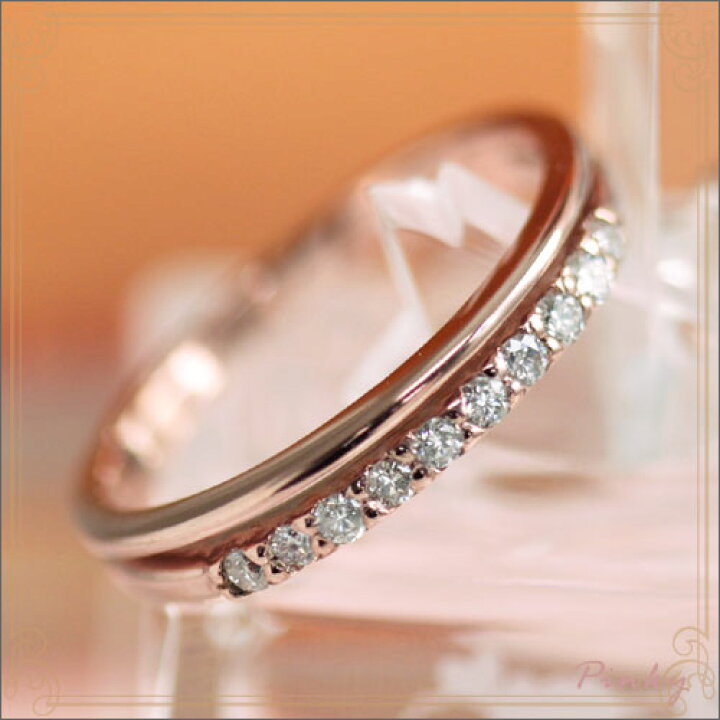 楽天市場】ピンキーリング ダイヤモンド0.1ct K10ピンクゴールド K10PG  