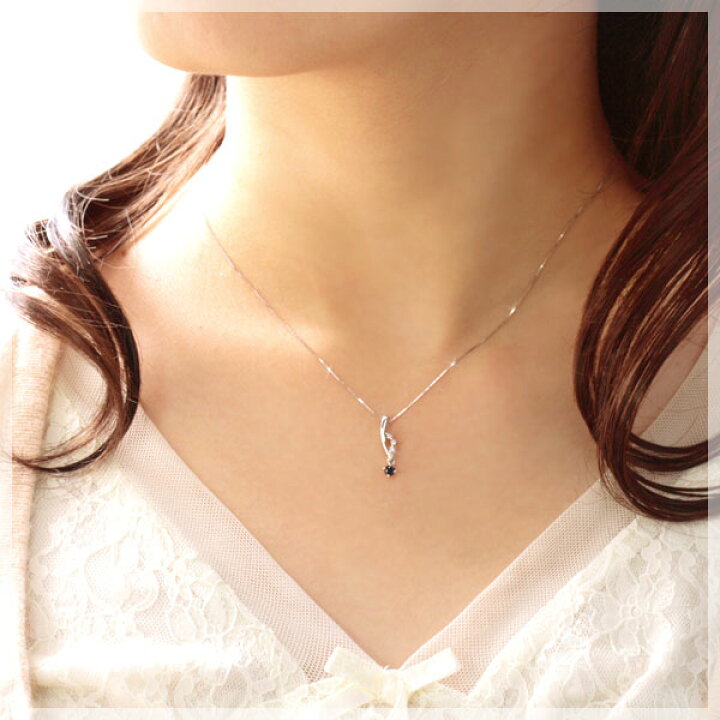 楽天市場】サファイア ネックレス ダイヤ0.05ct プラチナ pt950 