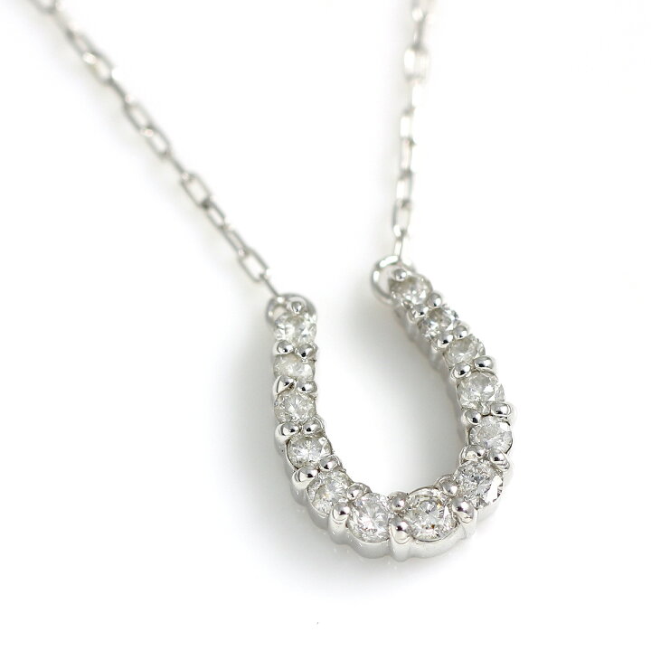 楽天市場】ダイヤモンド ネックレス レディース 13石 0.12ct 馬蹄 