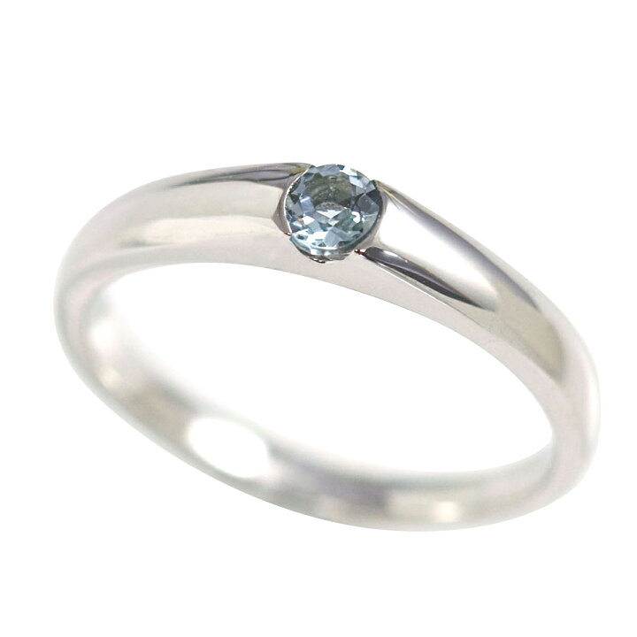 楽天市場】ピンキーリング 3月誕生石 アクアマリン タンクリング K10  