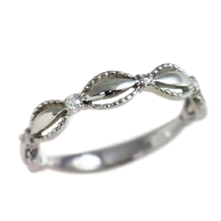 楽天市場】ピンキーリング 4月誕生石 ダイヤモンド 0.04ct ピンキー  