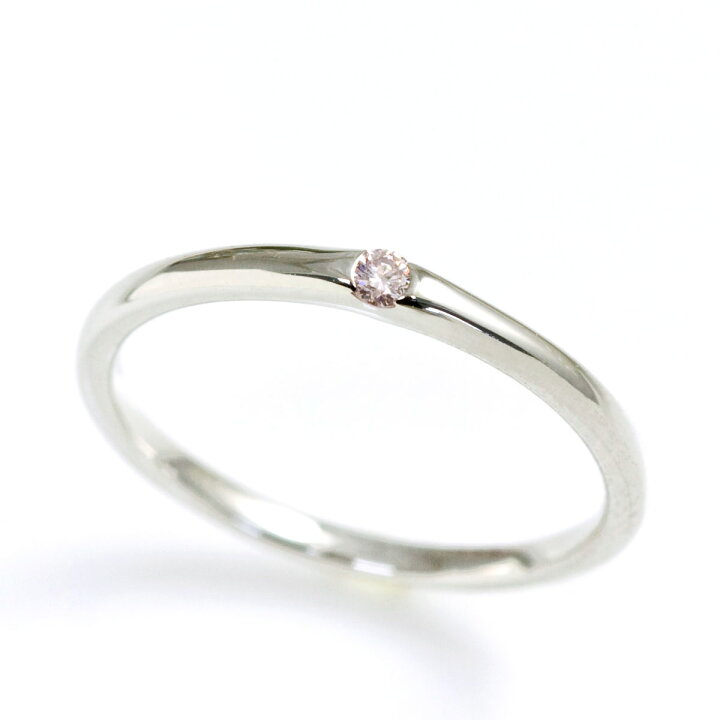 楽天市場】ピンキーリング ピンクダイヤモンド0.02ct K10ホワイト 