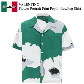 バレンチノ / Valentino Garavani Flower Portrait Print Poplin Bowling Shir / 4V0AAA90A2L / 4V0AAA90A2L ZXU / 4V0AAA90A2LZXU / シャツ / 「正規品補償」「VIP価格販売」「お買い物サポート」