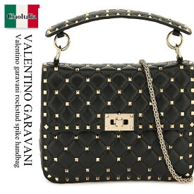 バレンチノ / Valentino Garavani Rockstud Spike Handbag / 4W0B0122NAP / 4W0B0122NAP 0NO / 4W0B0122NAP0NO / ハンドバッグ / 「正規品補償」「VIP価格販売」「お買い物サポート」