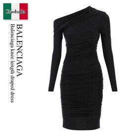 バレンシアガ / Balenciaga Knee Length Draped Dress / 751336 TNV57 / 751336 TNV57 1000 / 751336TNV571000 / 751336TNV57 / ワンピース / 「正規品補償」「VIP価格販売」「お買い物サポート」